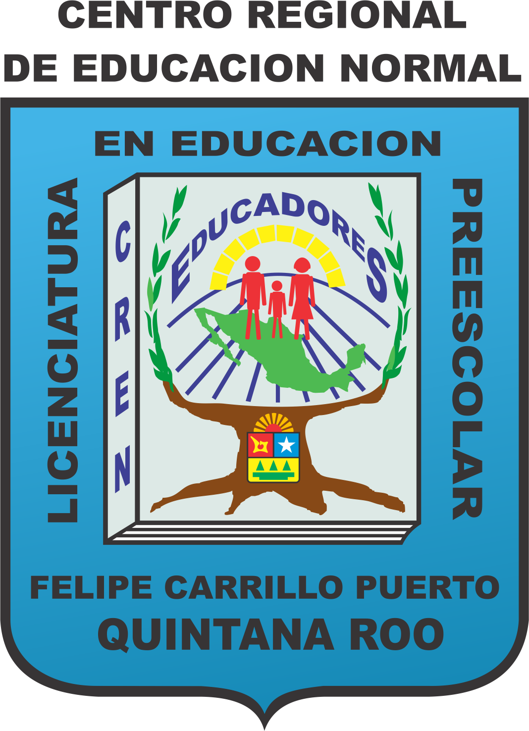 Escudo del Centro Regional de Educación Normal de Felipe Carrillo Puerto